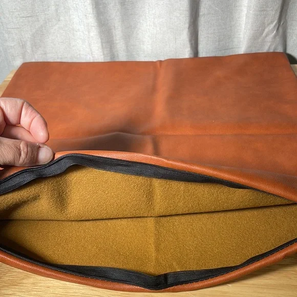 NWOT Faux Leather Throw Pillow cover - Picture 5 of 10